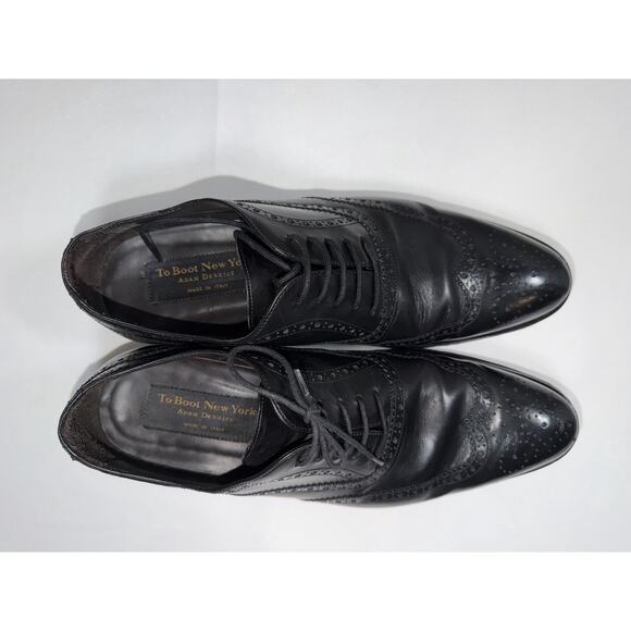 To Boot New York Duke Mens Wingtip Oxford Black Leather Dress Shoes Size 9.5 main image 7